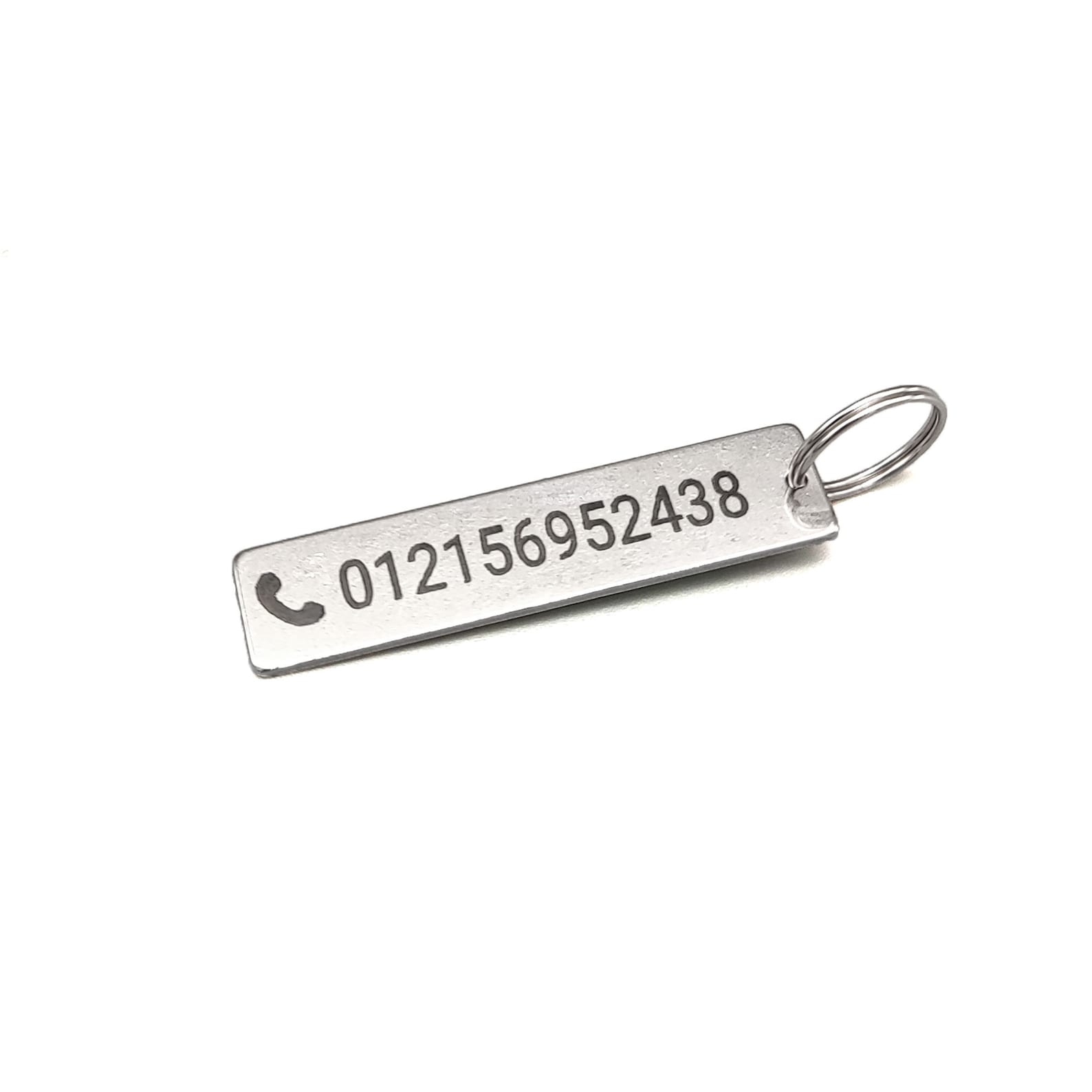 Schlüsselanhänger mit Wunschgravur - Telefonnummer Gravur - Beschriftung